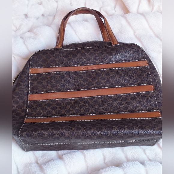 Celine Handbags - Celine handbag Macadam brown women's